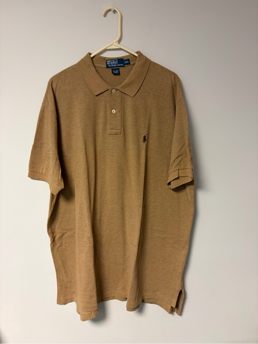 Ralph Lauren Men’s Camel Polo Shirt with Embroidered Pony